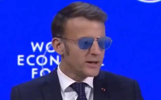 戴墨镜亮相达沃斯，马克龙支持率飙升